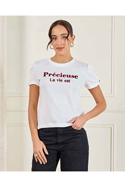 REDTAG Flock Printed Tee