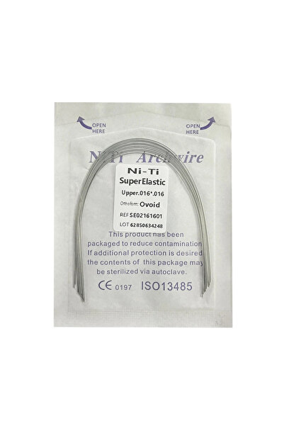 Choice3 أسلاك تقويم الأسنان العلوية مقاس 16x16، 10 قطع/عبوة، من النيكل والتيت...