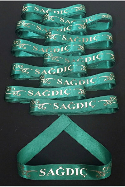 ZEYMERADE Yeşil Gümüş Sağdıç Kol Kurdele, 1 Adet Bileklik Bant, Kına Gecesi N...