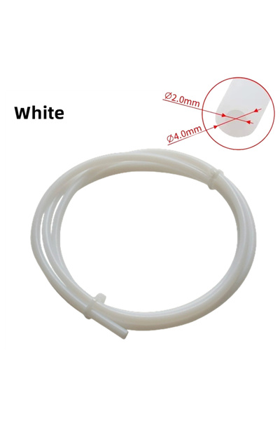 Choice5 1M White 2x4mm 1/2/4M Bowden Extruder PTFE tube for J-head Hotend V5 V6 1.75mm Filament ID 2mm OD 4m