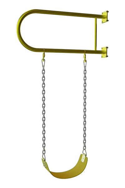 Fitness World Children's swing, iron wall swing with swing seat and chains for outdoor activities