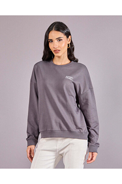 REDTAG Women Grey Sweatshirt