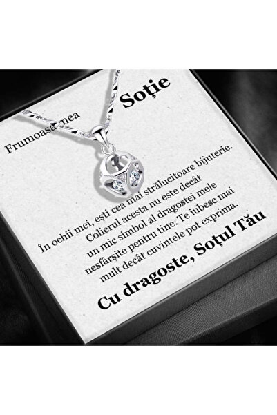AVAMSI Set Cadou Soție – Colier cu Pandativ Cubul infinitului din Argint 925 ...