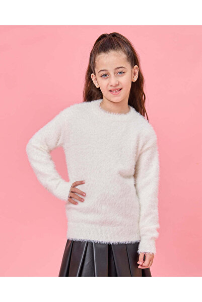 REDTAG سويت شيرت أبيض مزخرف للبنات