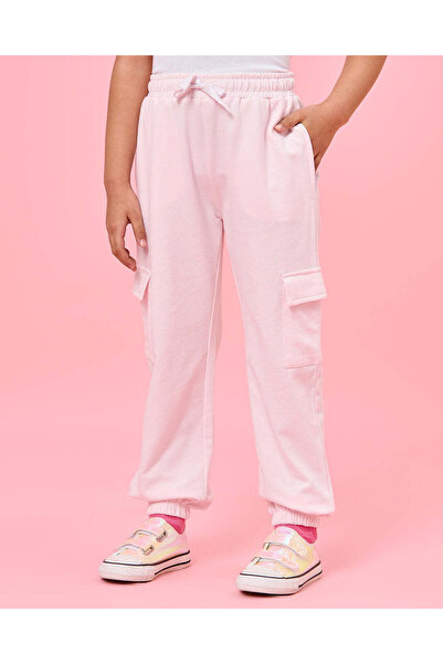 REDTAG Girls Pink Solid Cargo Active Pants