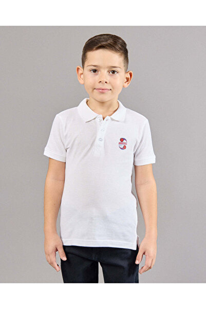REDTAG Boys White Polo Shirt
