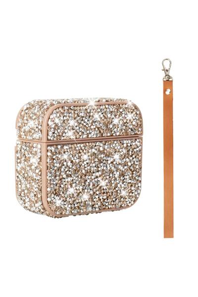 HTstore سماعات أذن متوافقة مع إيربودز 3. حافظة نيسيل زور إيرباج 45 شفافة لامعة مع حزام معصم