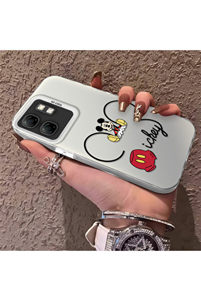 Hontinga حافظة هاتف متوافقة مع Infinix Hot 50i، تصميم ميكي مضاد للصدمات وحماي...