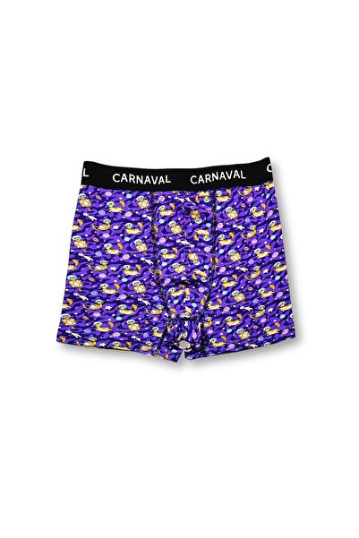CARNAVAL SOCKS Carnaval Cat Patterned Premium Cotton Men's Boxer - Multicolor