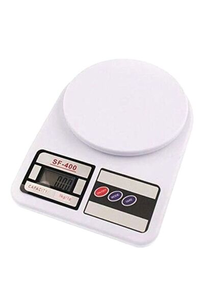 HALAMODO ميزان مطبخ رقمي أبيض 24×16.5×3.5 سم