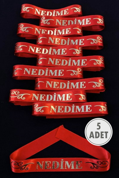 ZEYMERADE Kırmızı Gümüş Nedime Kol Kurdele, 5 Adet Kolluk Bileklik Bant, Kına...