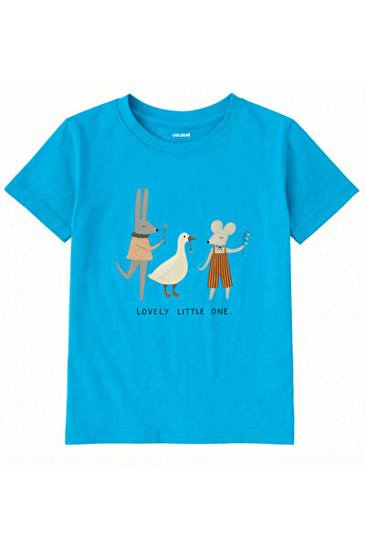 Colermi Cotton Fabric Children's T-Shirt – Cute Animals Printed Kids T-Shirt