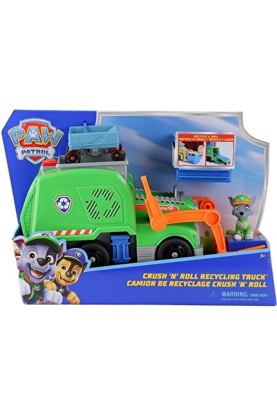 PAW PATROL Oyuncak Rocky Deluks Sürdürülebilir Aracı Geri Dönüşüm Kamyonu