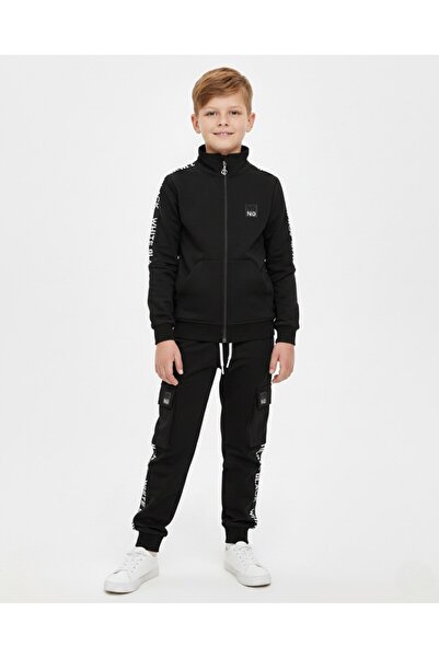 voyyo kids baby Băiat de tranziție 6-9 ani Jachetă cu fermoar, buzunar cargo piese Trening cu pantaloni Set de trening