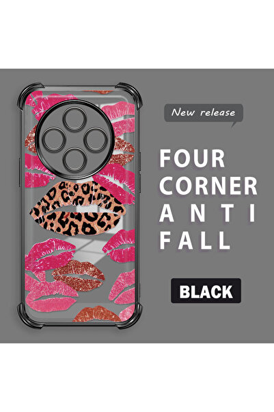 ucuc حافظة حماية من السيليكون الشفاف المتوافقة مع Xiaomi Redmi A4 بأنماط الشفاه