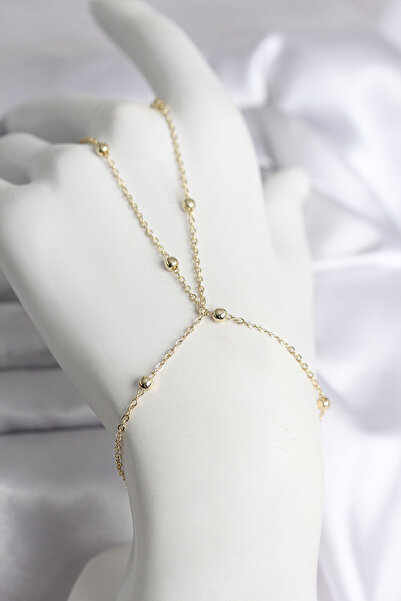 ELİZ BERRA MODA 316L Steel Gold Color Ball Chain Model Women's Necklace