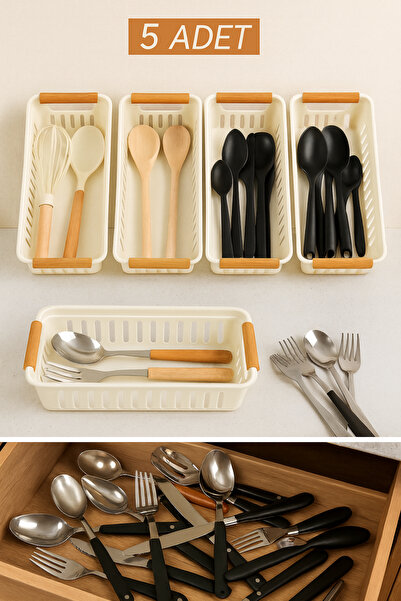 Mim Life 6'lı Modüler Kaşıklık Seti - Mutfak Düzenleyici Çekmece İçi Organize...