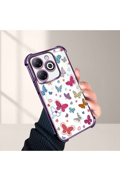 ucuc حافظة حماية من السيليكون الشفاف المتوافقة مع Tecno Spark 20/20C بأنماط ا...