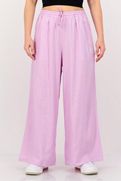 adidas Women Loose Fit Embroidered Logo Yoga Pants, Lavender