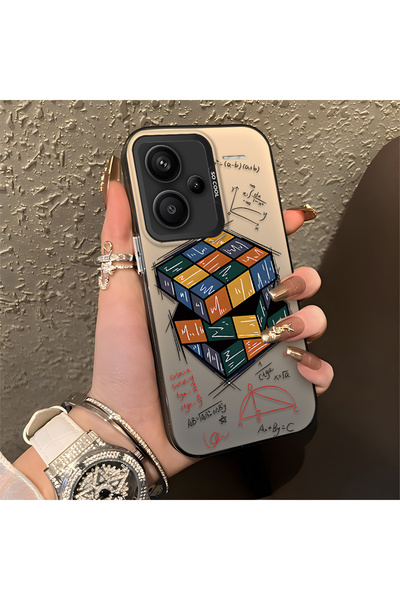 Hontinga Xiaomi Redmi Note 13 Pro Plus+ 5G Uyumlu Kılıfı Rubik Küpü Sert kabu...