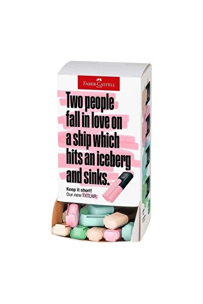 Faber Castell Faber-Castell Mini Textliner Karton Stand Fosforlu Kalem Pastel...