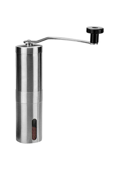 HALAMODO مطاحن حبوب القهوة اليدوية المحمولة باللون الفضي 1.8 × 7.5 × 1.8 سم