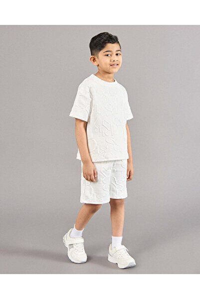 REDTAG Boys White Casual Set (2 Piece)