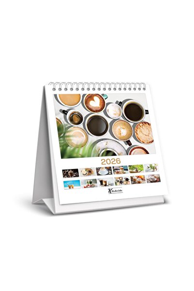 KESKİN COLOR Masa Takvimi Kare Kahve 2026