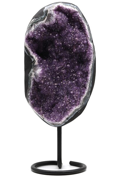 Alibaba Doğaltaş Ametist Doğal Taş Standlı Ham Parça - 5490 Gr.