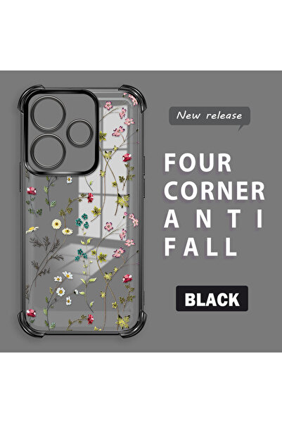 ucuc حافظة حماية من السيليكون الشفاف المتوافقة مع هاتف Xiaomi Redmi 13 4G بأن...