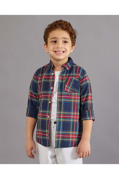REDTAG Boys Multicolour Casual Shirt With Pocket