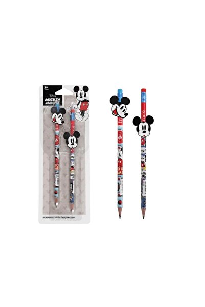 OTTONYA Mickey Mouse Figürlü Kurşun Kalem 2 Li Paket Pcnc-One