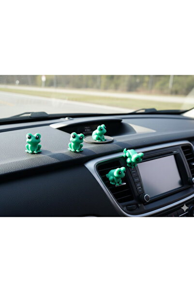 3DEFNE Minik tatlı kurbağa dekoratif figür , torpido aksesuar Araç İçi Torpid...