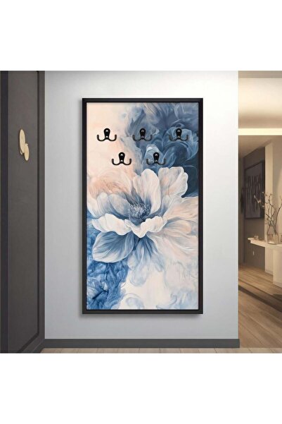 4gdran Modern Canvas Clothes Hanger with Hollow Silver Frame