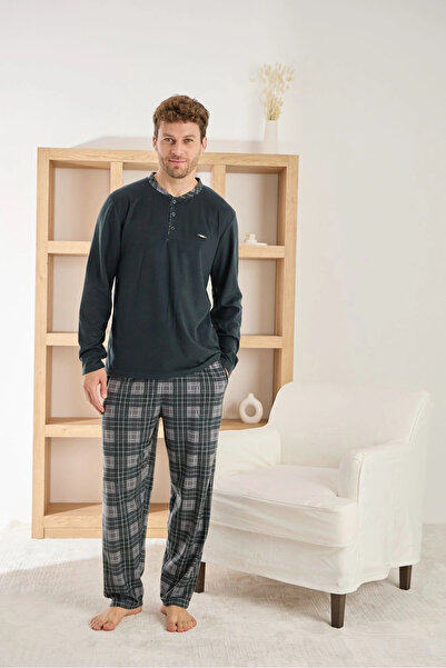 Pijamoni Men's Microsoft Business Collar Pajama Set-6410-6