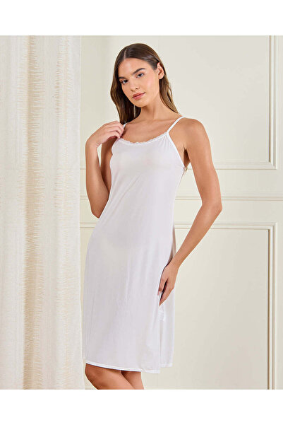 REDTAG Women White Basic Strappy Chemise
