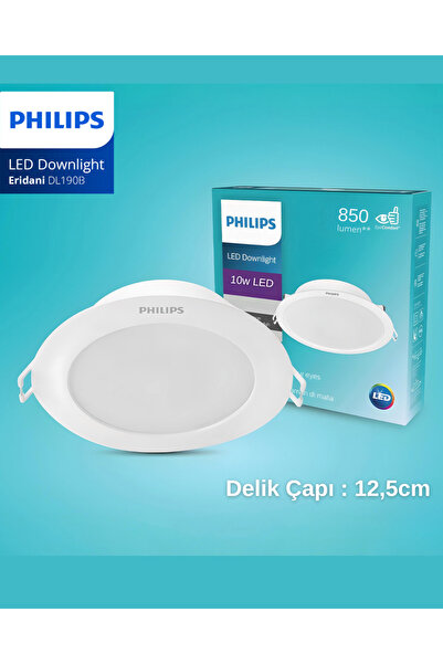 Philips Eridani DL190B 10w 125mm Delik Çapı 4000K Gün Işığı 850Lümen Spot