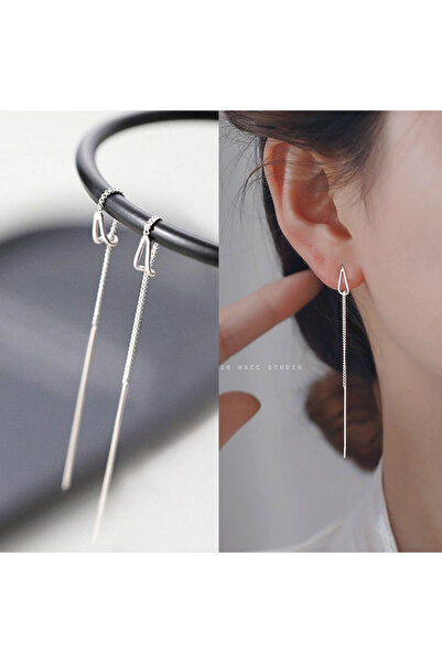 Choice زوج من الأقراط الفضية الطويلة بشرابة، بسعر 13-2 درهم إماراتي، مناسبة ل...