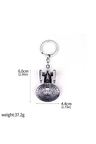 Miniso K00006-05 Star Wars Keychain Cartoon Millennium Falcon Spaceship Keyri...