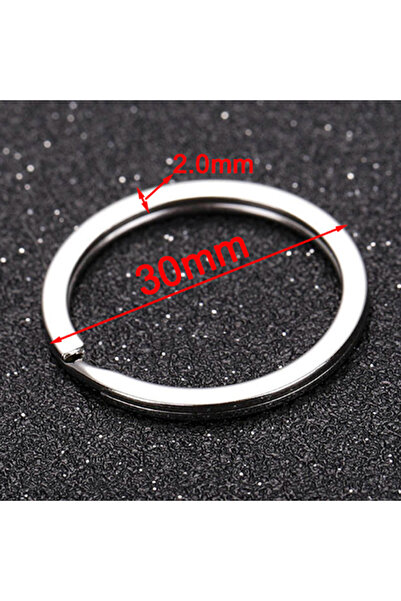 Choice 30MM 20Pcs Split Jump Rings Metal Hook for Keychain Making DIY Flat Ke...
