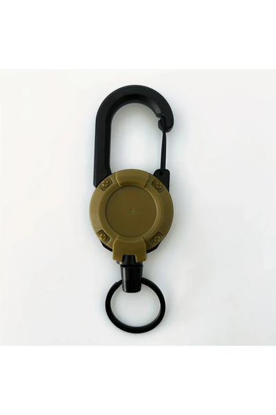 Choice 1 قطعة - كاكي 1/2/4 قطع حاملات مفاتيح قابلة للتمدد والسحب بكرات شارة م...