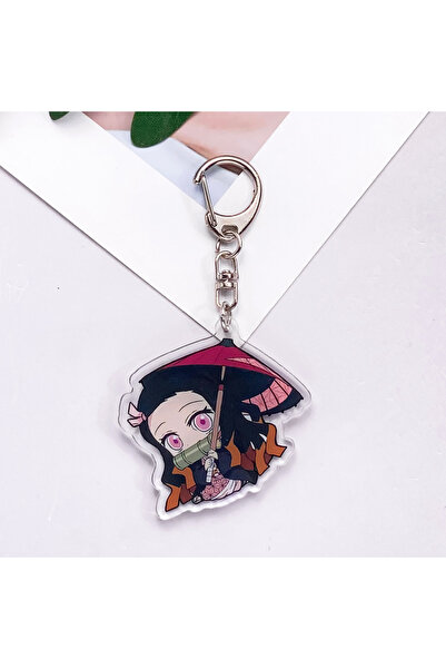 Miniso 5 cm 9 Anime Figure Demon Slayer Acrylic Cute Car Keychain Accessories...
