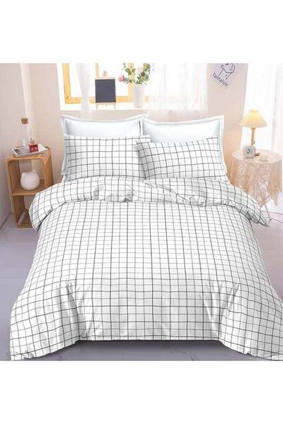 Noon East طقم لحاف من 4 قطع | مصنوع من ألياف دقيقة ناعمة | ألوان متعددة