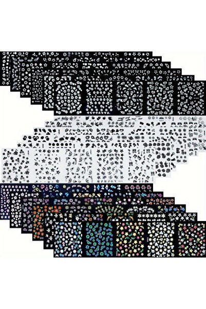 Choice ملصقات تزيين الأظافر ثلاثية الأبعاد متعددة الألوان من بايهيكاي - 90 قط...