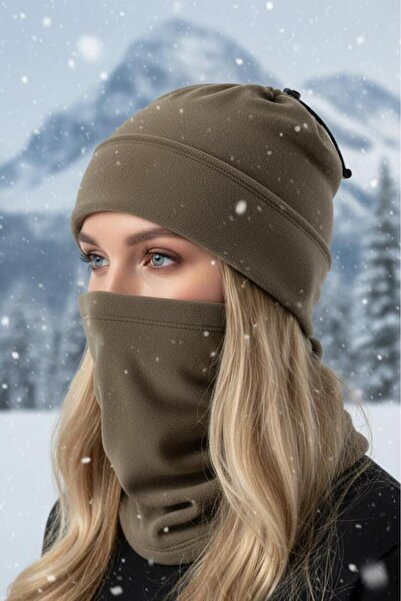 SINGLE SWORD 2 li set Unisex Kışlık Polar Boyunluk & Bere Çok Amaçlı Soğuk Hava Koruması 2 Adet