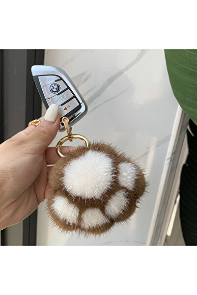 Choice Brown White Cat Claw Cute Doll Bag Pendant Plush Claw Bag Pendant Car ...