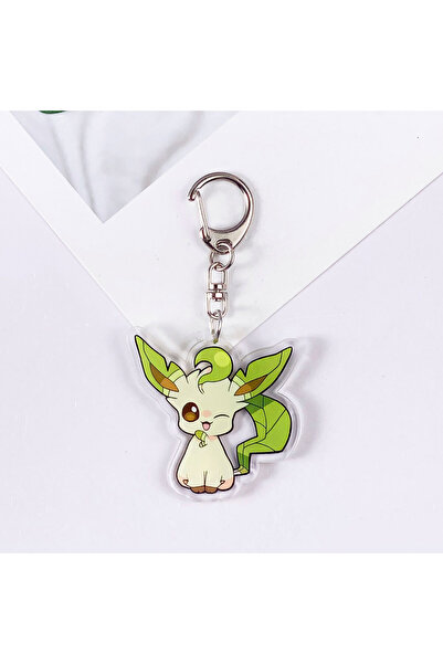Miniso 5 cm 7 Pokémon Eevee Cute Acrylic Keychain Accessories Pikachu Chariza...