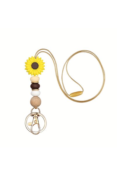 Choice Yellow Neck Lanyard Cute Daisy Saftey Breakaway Strap Keychain Teacher...