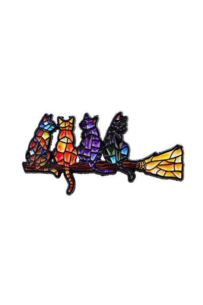 Choice 4 Cute Cartoon Animals Cats Enamel Pins Funny Quotes Brooch Lapel Pin ...
