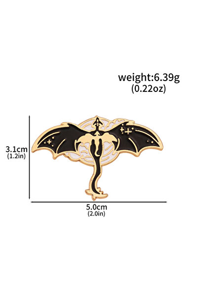Choice X00661 Fantasy Fourth Wing Keychain Bag Charms Enamel Pins Cartoon Ani...